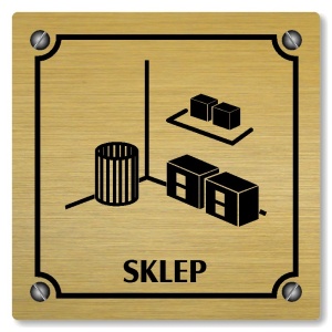Sklep, 118x118mm, zlatá, Kansas